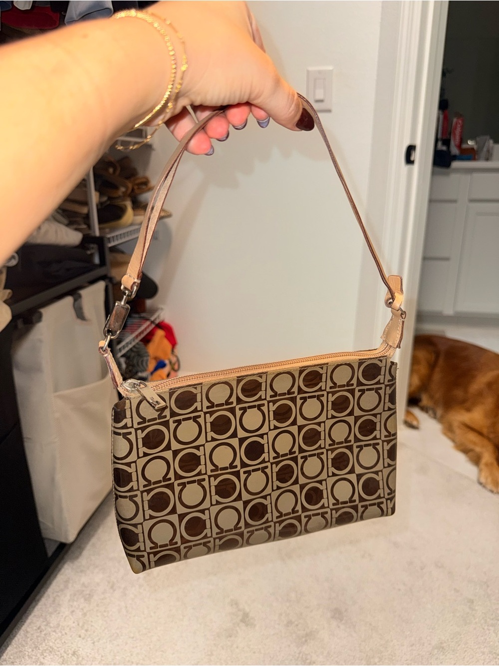 Clear, Salvatore Ferragamo pochette mini bag
